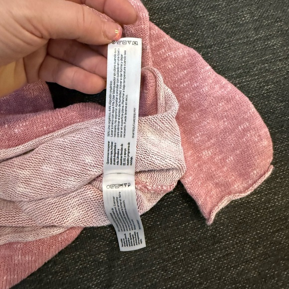 Eileen Fisher faded Pink Knit cotton top sweater round neck size Large - Picture 9 of 9